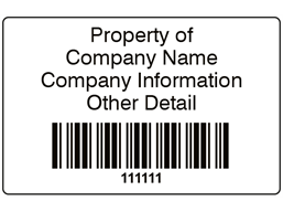 Scanmark+ barcode label (black text), 32mm x 50mm