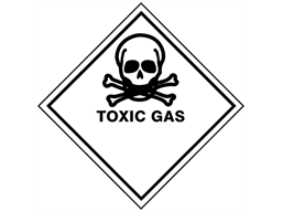 Toxic gas hazard warning diamond sign