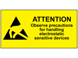 Attention observe precautions for handling label.