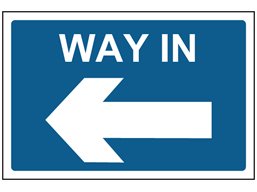 Site Sign - Way In Left - Non-Reflective