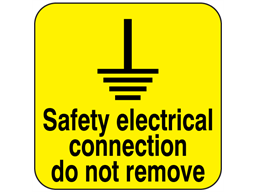 Safety electrical connection do not remove