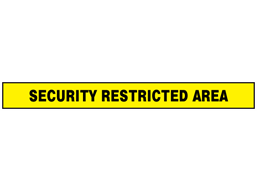 Security restricted area barrier tape