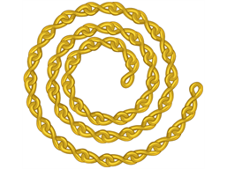 Brass jack chain.