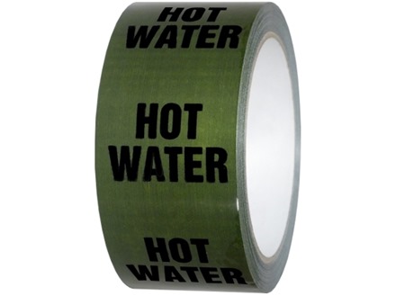 Hot water pipeline identification tape.