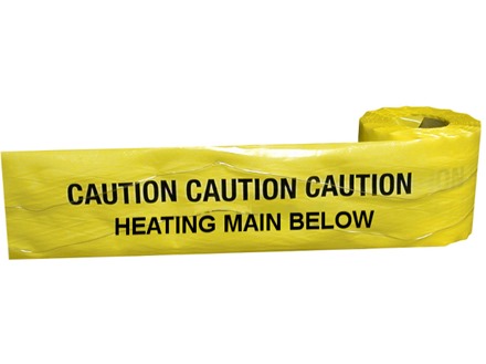 Caution heating main below tape.