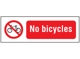 No bicycles safety sign.