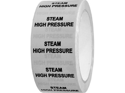 Steam high pressure pipeline identification tape.