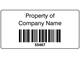 Plain Text Barcode Label (25 x 50mm)