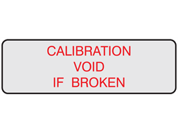 Calibration void if broken label