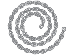 Zinc plated steel jack chain.