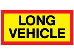 Long Vehicle Warning Sign