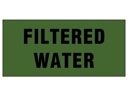 Filtered water pipeline identification tape. | ZPT246 | Label Source