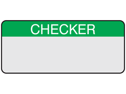 Checker aluminium foil labels.