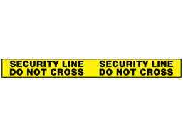 Security line do not cross barrier tape