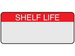 Shelf life aluminium foil labels.