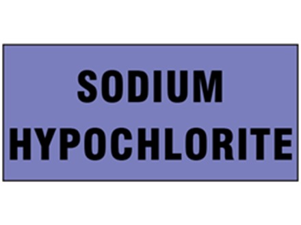 Sodium hypochlorite pipeline identification tape.