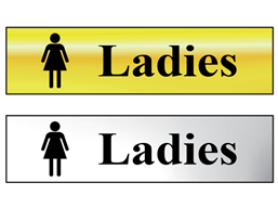 Ladies metal doorplate