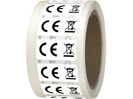 CE and WEEE symbol labels.