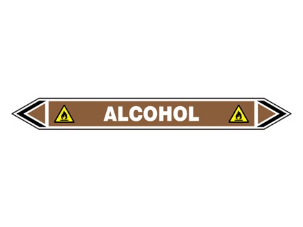 Alcohol flow marker label.