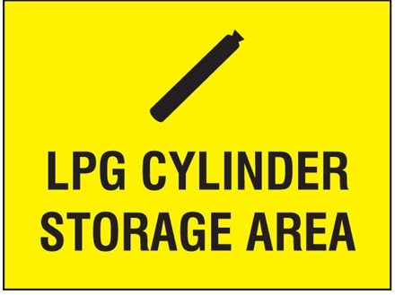 Lpg Cylinder Storage Area Symbol And Text Sign Tgs130 Label