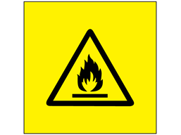 Flammable symbol labels.