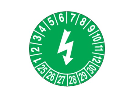 Electrical check month and year label