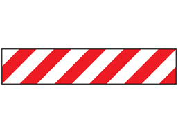 Economy barrier tape, red and white chevron