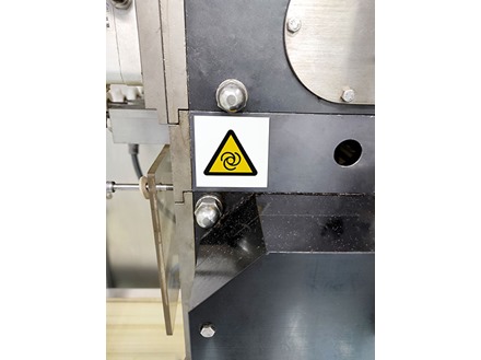 Machinery starts automatically hazard symbol safety sign.