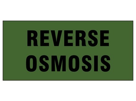 Reverse osmosis pipeline identification tape.