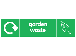 Garden waste WRAP recycling signs