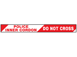 Police inner cordon, do not cross barrier tape