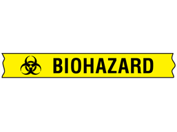 Biohazard COSHH tape.