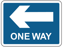 Left only (One way) sign
