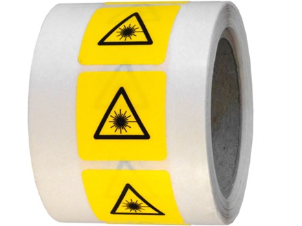 Laser symbol labels.