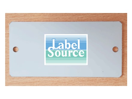 Blank stainless steel nameplate, 44mm x 89mm