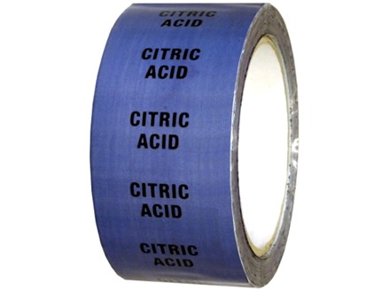 Citric acid pipeline identification tape.