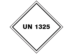 UN 1325 (Flammable solid organic e.g. ethanol ) label.