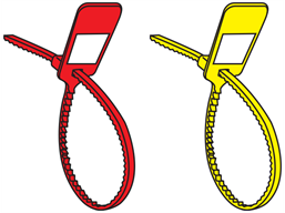 Trace and seal security ties (write on).