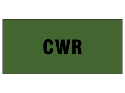 CWR pipeline identification tape.