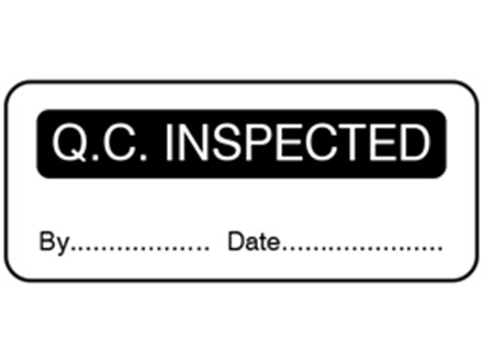 Q.C. Inspected label.