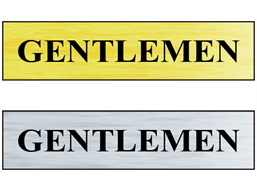 Gentlemen public area sign