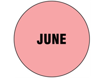 June inventory date label