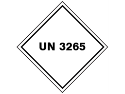 UN 3265 (Fungicide, corrosive liquid) label.