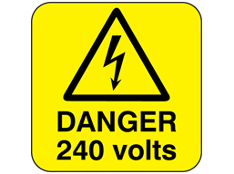 Electrical Voltage Stickers Danger Sign 50 x 25 mm 110 400v 415 230 240 