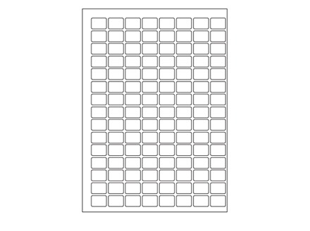 White polyester laser labels, 22mm x 16mm