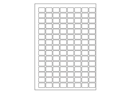 White polyester laser labels, 22mm x 16mm