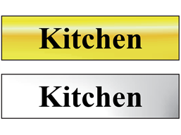 Kitchen metal doorplate