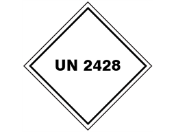 UN 2428 (Sodium chlorate, aqueous solution) label.