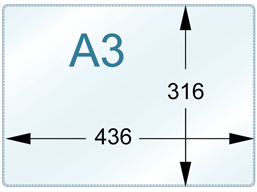 Document pocket, A3 horizontal, with self adhesive fixing