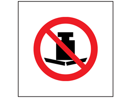 No heavy load symbol safety sign.
